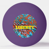 Farbenfrohe rot-blaue magische Wälder Tischtennisball (Vorderseite)