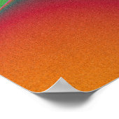 Farbenfrohe Rot-, Orange- und Grüne Fraktal Poster (Ecke)