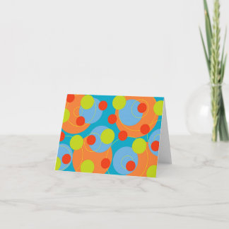 Farbenfrohe rote blaue Orange Limone Retro Fruchtp Einladung