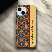 Farbenfrohe rote blaue Tribal Circles Geometrie Case-Mate iPhone Hülle