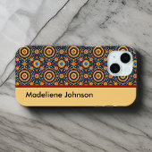 Farbenfrohe rote blaue Tribal Circles Geometrie Case-Mate iPhone Hülle