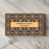 Farbenfrohe rote blaue Tribal Circles Geometrie Visitenkarte