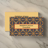 Farbenfrohe rote blaue Tribal Circles Geometrie Visitenkarte