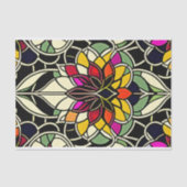 Farbenfrohe rote Blume aus festem Glas Seidenpapier (Vorderseite)