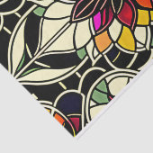 Farbenfrohe rote Blume aus festem Glas Seidenpapier (Ausschnitt)