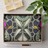 Farbenfrohe rote Blume aus festem Glas Seidenpapier (Geschenk)