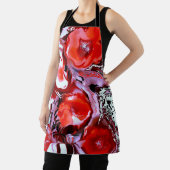 Farbenfrohe rote Blume Digitale Malerei Schürze (InSitu)