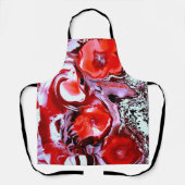 Farbenfrohe rote Blume Digitale Malerei Schürze (Vorderseite)