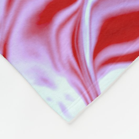 Farbenfrohe rote Blume Digitales Abstraktes Bild Fleecedecke (Ecke)