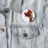 Farbenfrohe rote Farbe Wasserfarben Malerei Design Button (Beispiel)