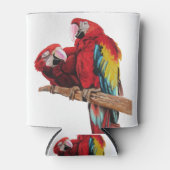 Farbenfrohe rote Farbe Wasserfarben Malerei Design Dosenkühler (Vorderseite)