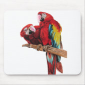 Farbenfrohe rote Farbe Wasserfarben Malerei Design Mousepad (Vorne)