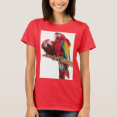 Farbenfrohe rote Farbe Wasserfarben Malerei Design T-Shirt (Vorderseite)