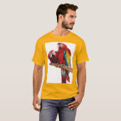 Farbenfrohe rote Farbe Wasserfarben Malerei Design T-Shirt (Vorne ganz)