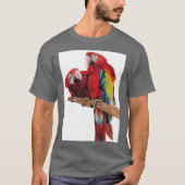 Farbenfrohe rote Farbe Wasserfarben Malerei Design T-Shirt (Vorderseite)
