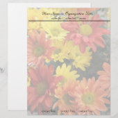farbenfrohe rote, gelbe und orangefarbene Blume Briefkopf (Vorne/Hinten)
