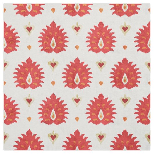Farbenfrohe rote Kat-Stammmuster Stoff (Muster)