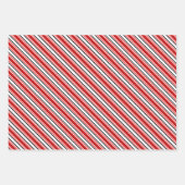 Farbenfrohe rote Lila-blaue Streifenmuster Geschenkpapier Set (Vorderseite)