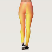 Farbenfrohe rote Orangenflames Muster Leggings (Rückseite)