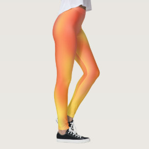 Farbenfrohe rote Orangenflames Muster Leggings