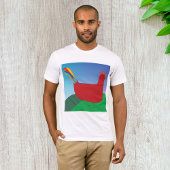 Farbenfrohe Rote Rooster mit Regenbogen-Schwanz au T-Shirt