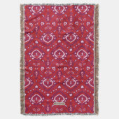 Farbenfrohe rote und lila Kat-Stammmuster Decke (Vorderseite Vertikal)