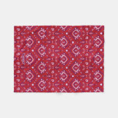 Farbenfrohe rote und lila Kat-Stammmuster Fleecedecke (Vorderseite (Horizontal))