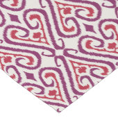 Farbenfrohe rote und lila Katzendamastmuster Kurzer Tischläufer (Ecke)