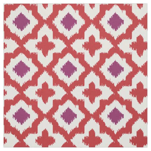 Farbenfrohe rote und lila Tribal-Muster Stoff (Muster)
