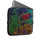 Farbenfrohe Rotes Herz Mosaik Laptopschutzhülle (Vorne Rechts)