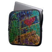 Farbenfrohe Rotes Herz Mosaik Laptopschutzhülle (Vorderseite Links)
