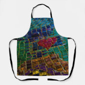 Farbenfrohe Rotes Herz Mosaik Schürze (Vorderseite)