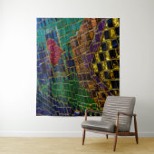 Farbenfrohe Rotes Herz Mosaik Wandteppich (Beispiel)