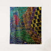 Farbenfrohe Rotes Herz Mosaik Wandteppich (Vorderseite)