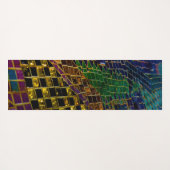 Farbenfrohe Rotes Herz Mosaik Yogamatte (Rückseite (Horizontal))