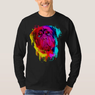 Farbenfrohe Rottweiler Handgemälde T-Shirt