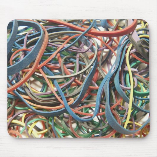 Farbenfrohe Rubberbands Mousepad (Vorne)