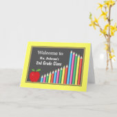 Farbenfrohe Rückbesinnung auf die Klasse Karte (Gelbe Blume)