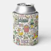 Farbenfrohe Rückkehr zu Schuldoodles Dosenkühler (Kanne Rückseite)