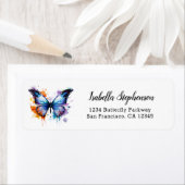 Farbenfrohe Rücksendeadresse der Schmetterlinge (Insitu)