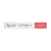 Farbenfrohe Rücksendeadresse für Feiertage (Person)