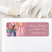 Farbenfrohe Rücksendeadressen-Aufkleber der Fee (Insitu)