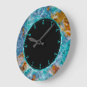 Farbenfrohe Ruff Marble Stone Print Große Wanduhr (Winkel)