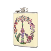 Farbenfrohe Ruhe Niedlich Boho Hippie Wholesome Flachmann (Links)