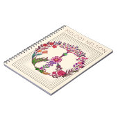 Farbenfrohe Ruhe Niedlich Boho Hippie Wholesome Notizblock (Linke Seite)