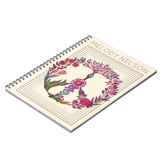 Farbenfrohe Ruhe Niedlich Boho Hippie Wholesome Notizblock (Linke Seite)