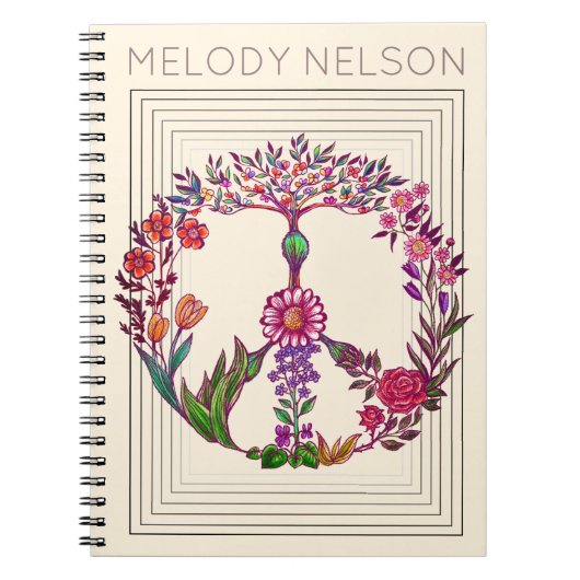 Farbenfrohe Ruhe Niedlich Boho Hippie Wholesome Notizblock (Vorderseite)