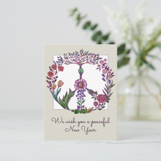 Farbenfrohe Ruhe Niedlich Boho Hippie Wholesome Postkarte (Stehend Vorderseite)
