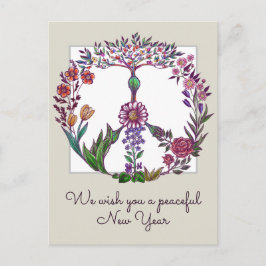 Farbenfrohe Ruhe Niedlich Boho Hippie Wholesome Postkarte