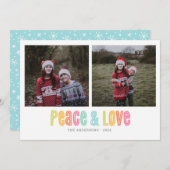 Farbenfrohe Ruhe und Liebe Zwei Foto Weihnachten (Vorne/Hinten)